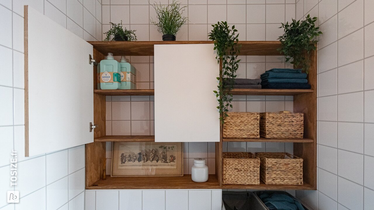 Meuble de salle de bain robuste en contreplaqué de peuplier, par Martijn