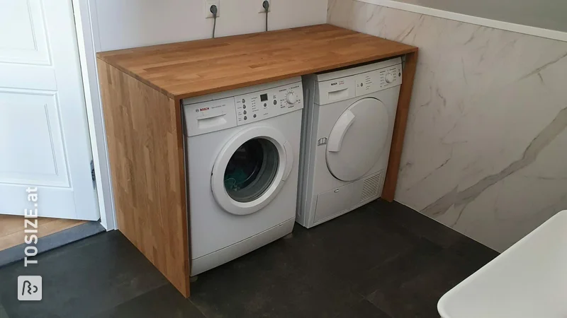 Washer and dryer conversion from solid oak, by Nick