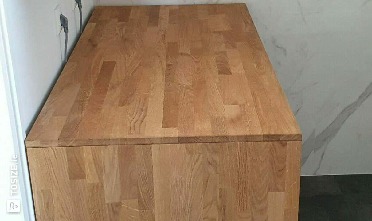 Washer and dryer housing made of solid oak, by Nick