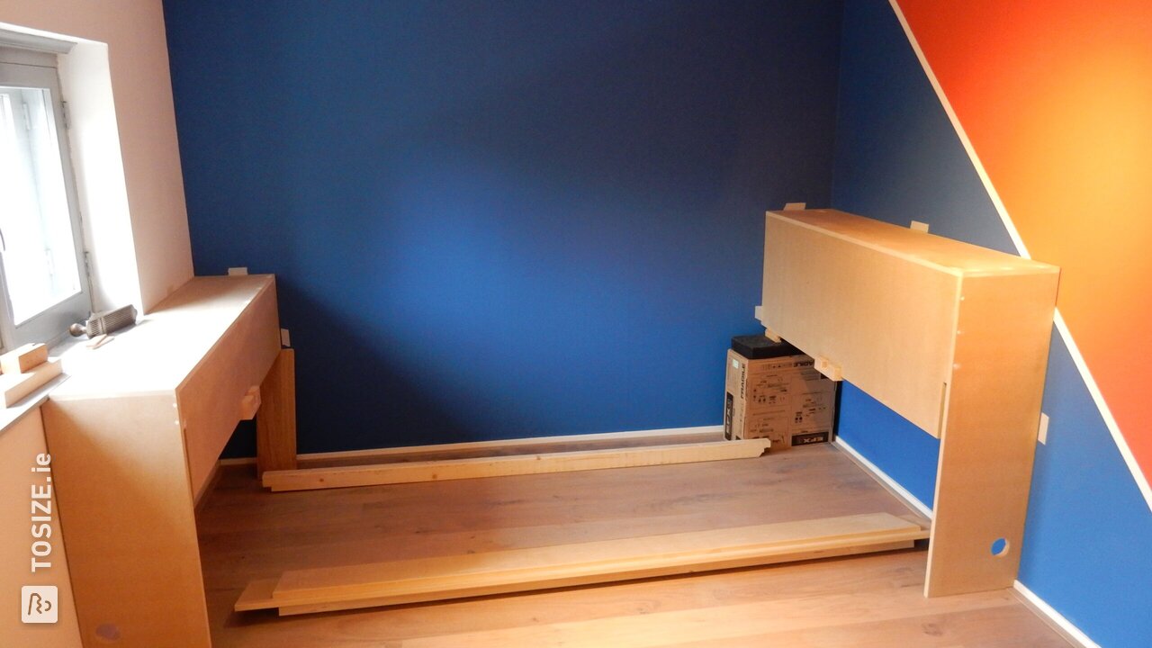 Custom built double built-in bed MDF, by Martin