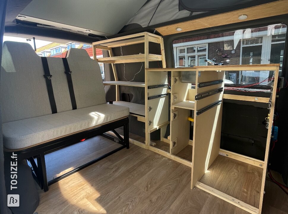 Monster Shop Cuisine Contreplaqué MDF à Côté Gauche 18 mm Aménagement Transporter T4 T5 Caravane Campervan Camping-Car 3 | Leroy Merlin