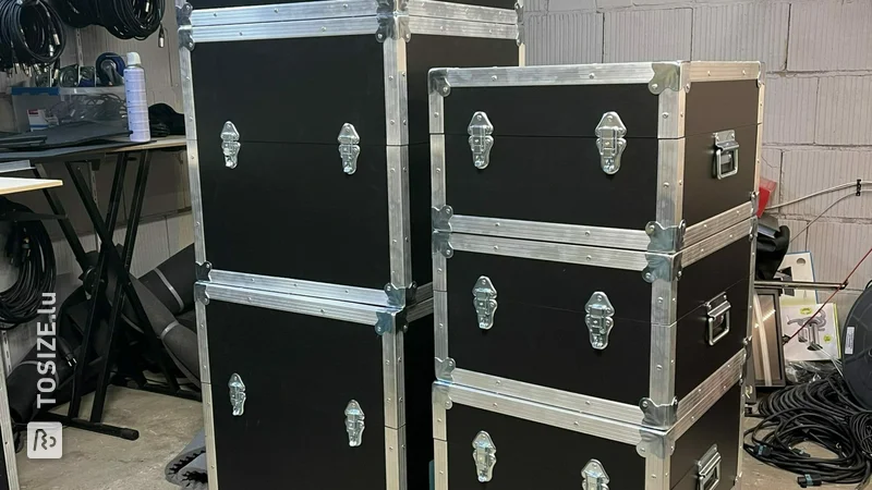 Flight case pour produits tels que boules à facettes, MDF par ESP Productions