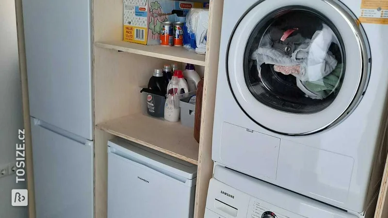 Washing machine conversion made of plywood interior poplar, by Maurits