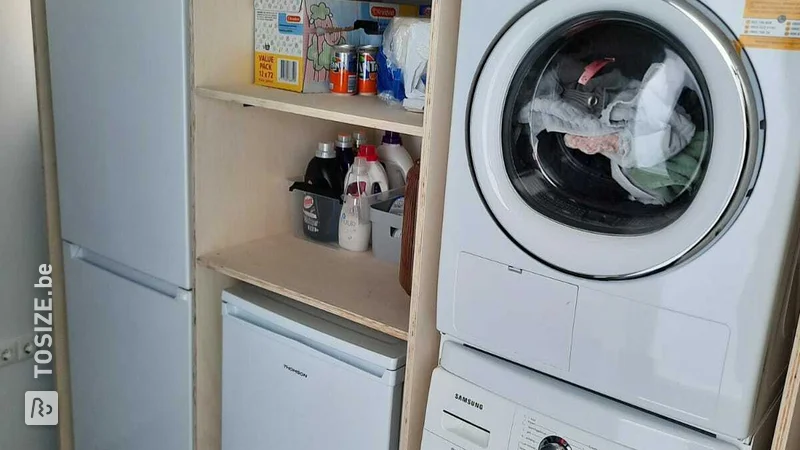 Conversion de machine à laver en contreplaqué intérieur de peuplier, par Maurits