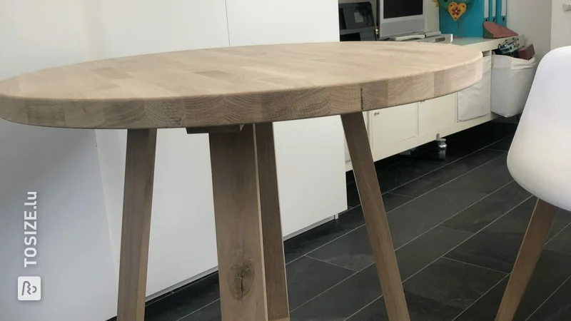 Table rurale en chêne sur mesure, par Maup