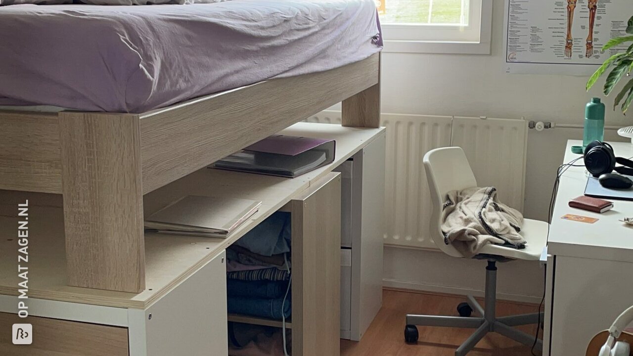 DIY: hoogslaper voor meer opbergruimte van Multiplex, door Sophie