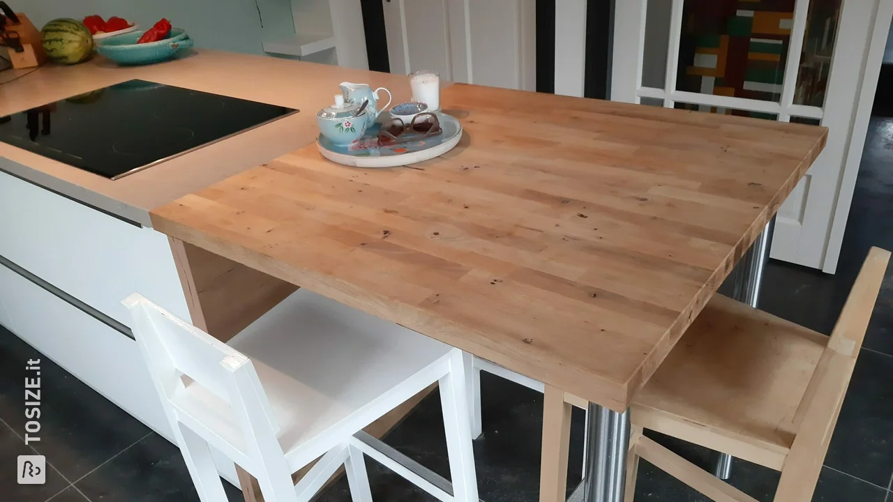 Portautensili Da Cucina In Legno Di Acacia 4 Scomparti - Grande Organizer Da Banco Con Fori Asciugatura E Supporto A Parete