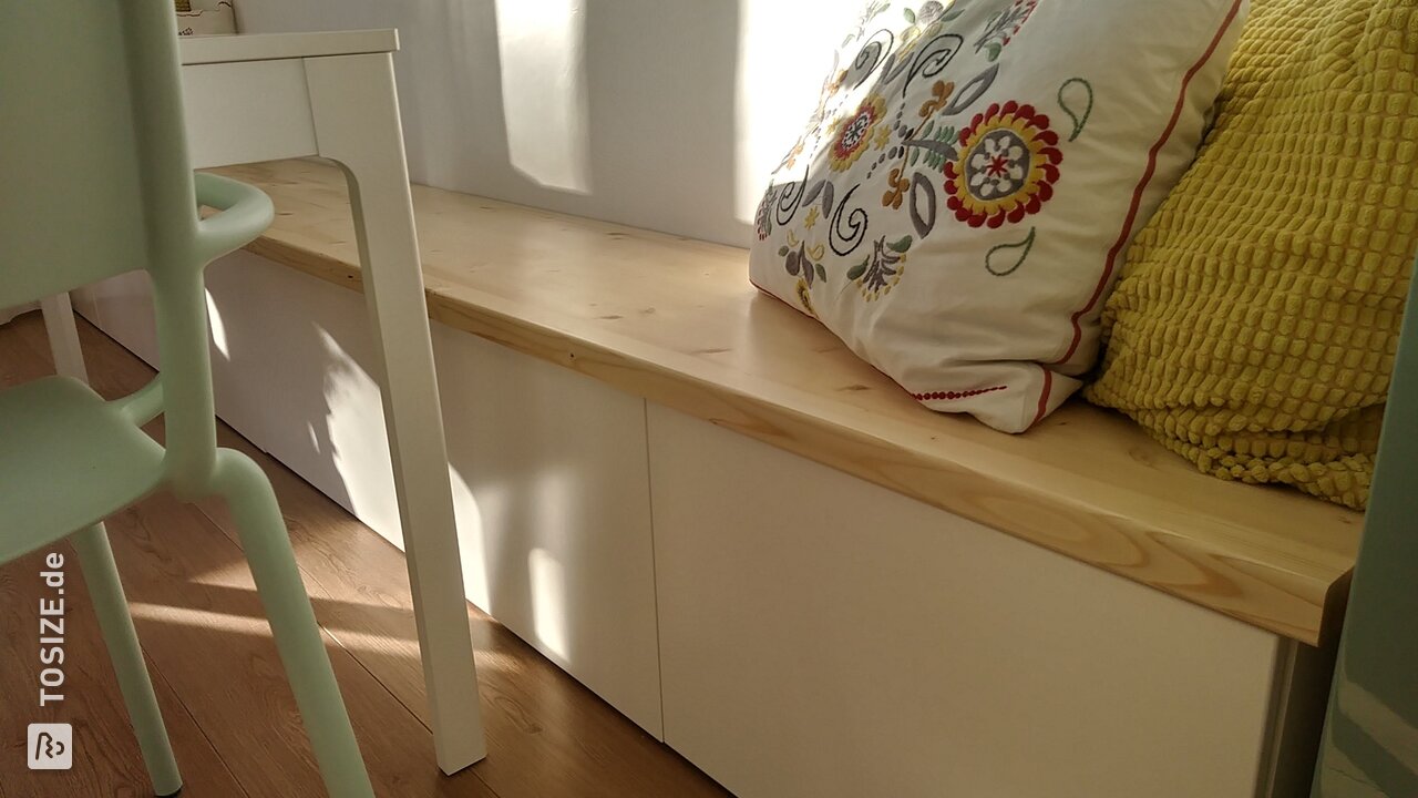IKEA hack: easy to make a long sofa yourself