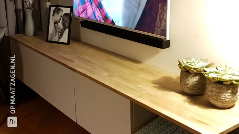 TV cabinet and sideboard with oak panel