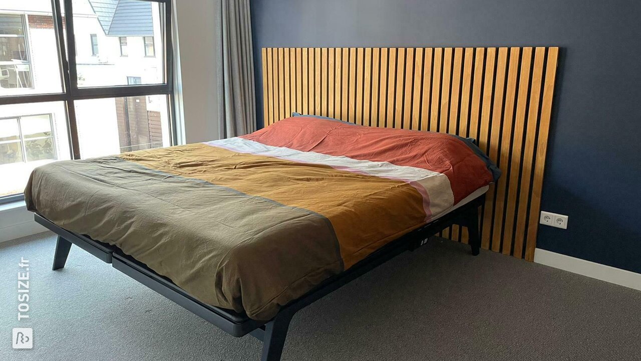 Tête de lit en bois bricolée pour votre chambre, par Niels