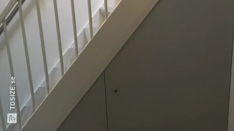 Cabinet under the stair space made of MDF Blank