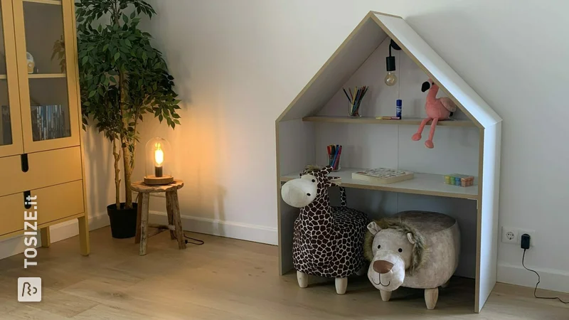 Play and desk house for kids made from MDF! By Margot