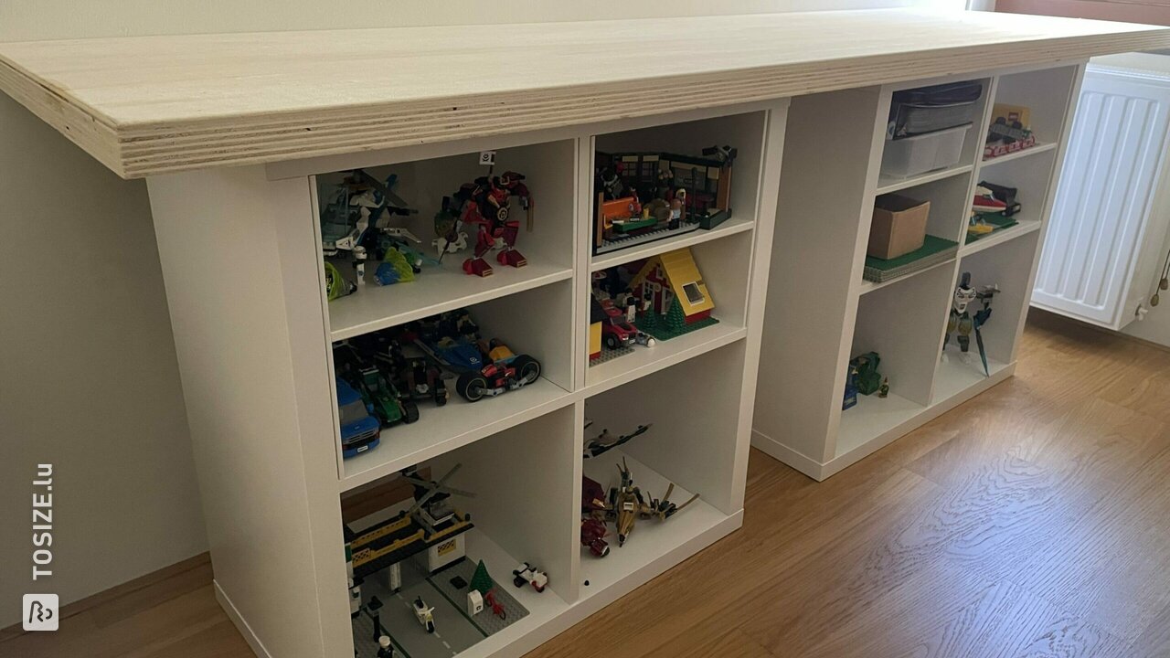 Table de jeu pour lego en contreplaqué intérieur peuplier 40 mm, par Nina