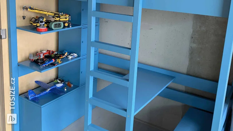 Loft bed with play area, by David