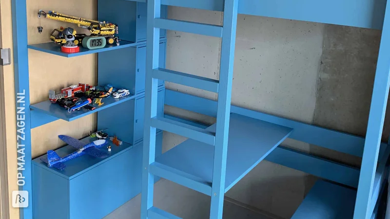Loft bed with play area, by David