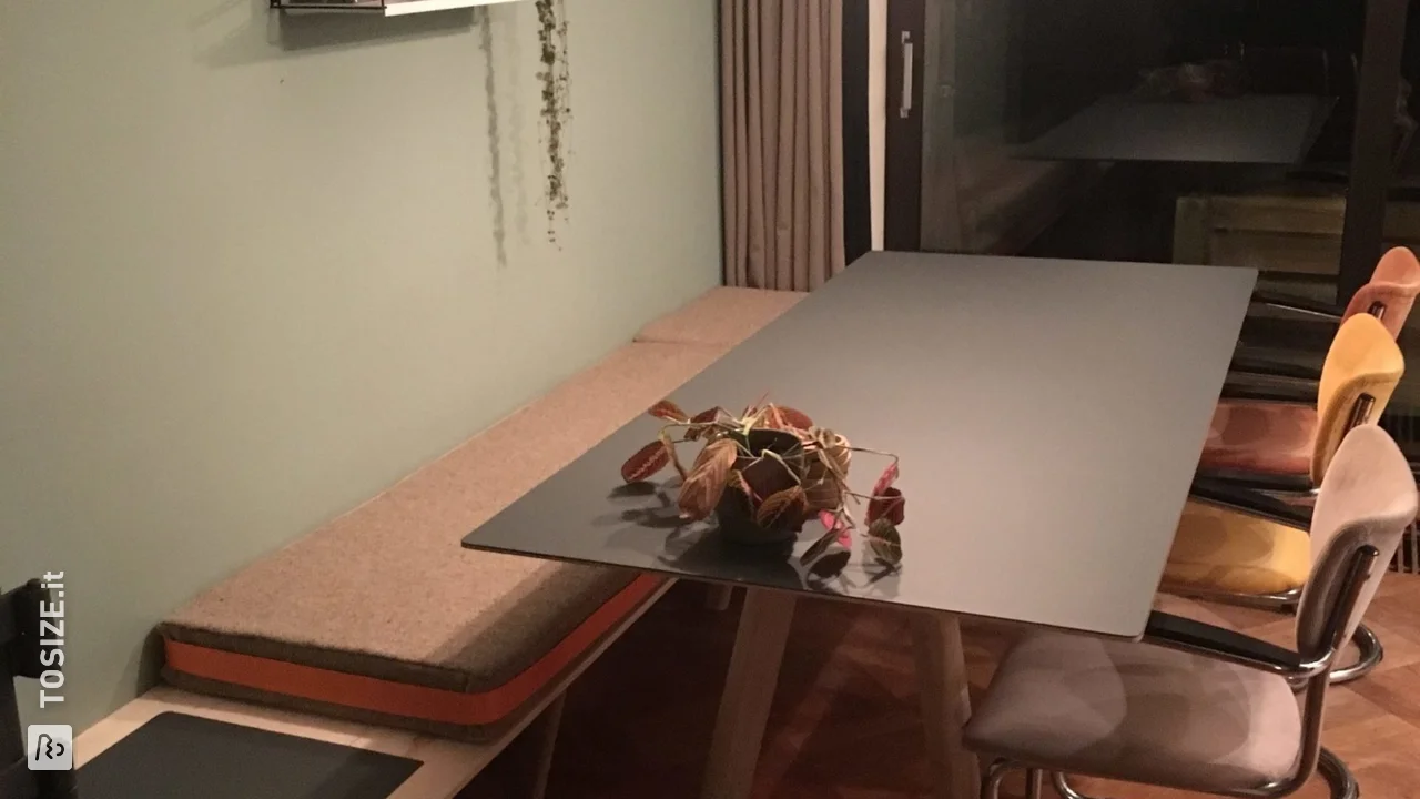 Panca fissa a muro per tavolo da pranzo by Marco
