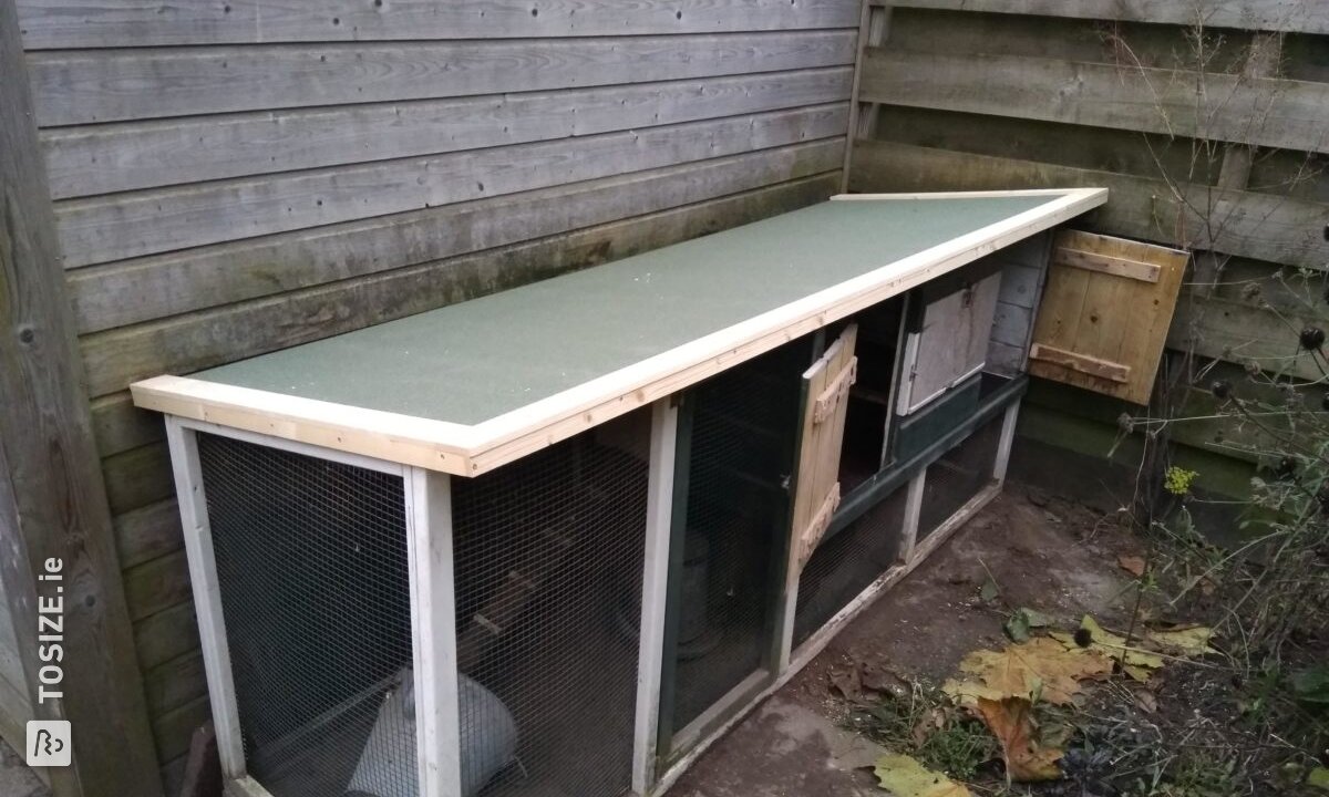 Repair roof and floor chicken coop