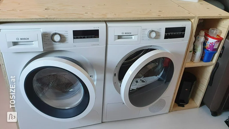 Waschmaschinenumbau und Schiebetüren für Schotten, von Stefan
