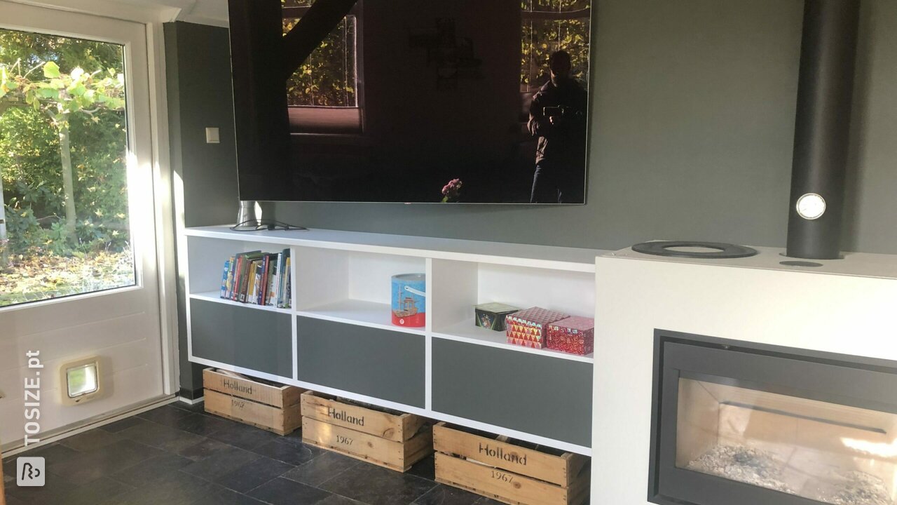 MDF wall-mounted sideboard