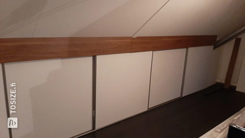 Sliding doors for the attic storage room, by Chris