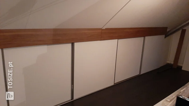 Sliding doors for the attic storage room, by Chris