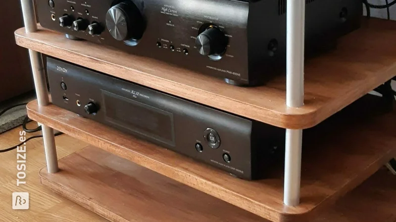 Haz tus propios muebles de audio con panel de carpintería Haya