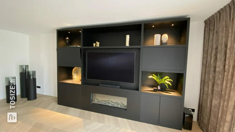 TV cabinet with a luxurious look and spots, by Robin