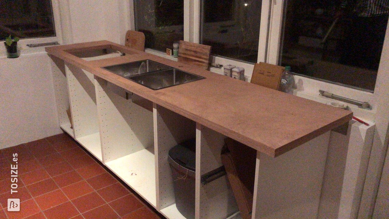 Encimera de cocina de Multiplex Okoumé Waterproof