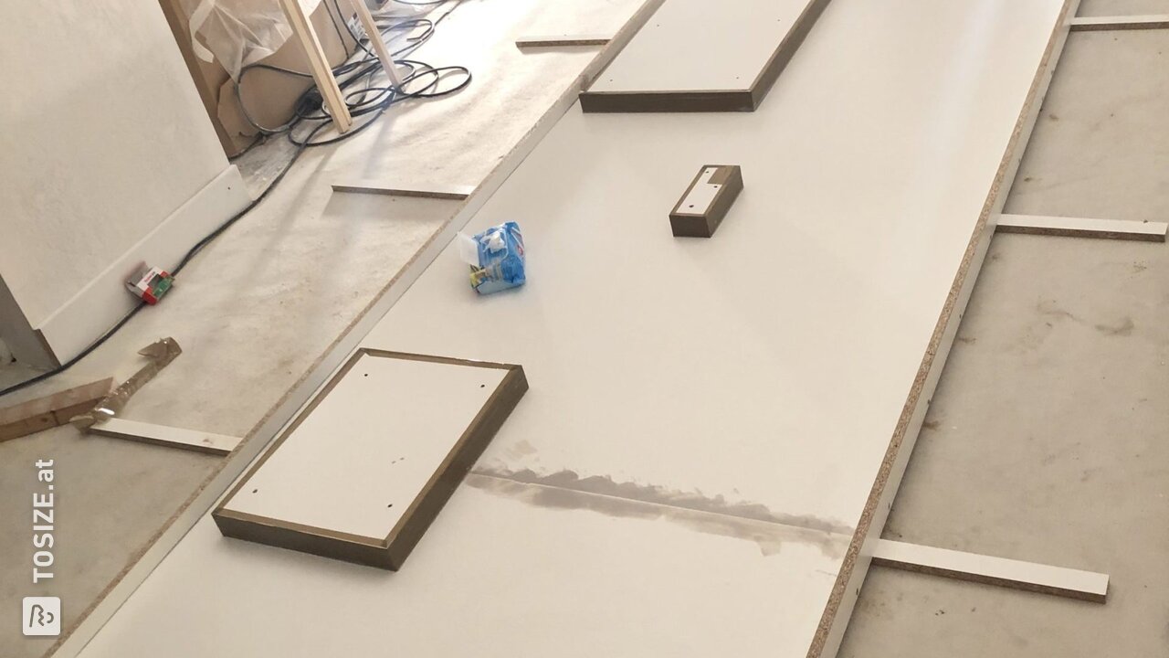 Spanplattenform für Betonarbeitsplatten, ideal!