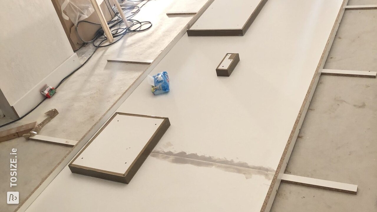 Chipboard mold for concrete worktops, ideal!