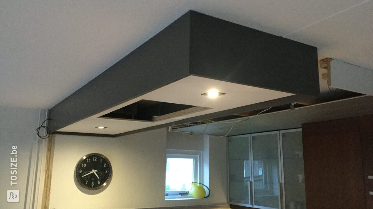 Koof van MDF Zwart voor de afzuigkap