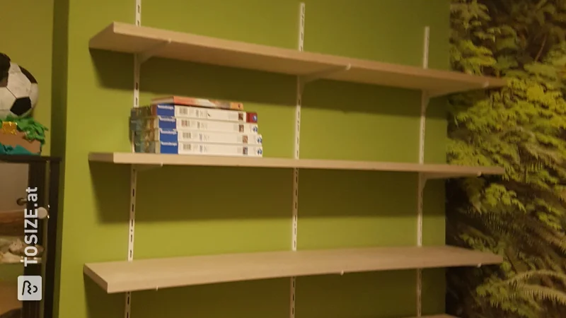 Custom bookcases made of strong plywood birch, by Benny