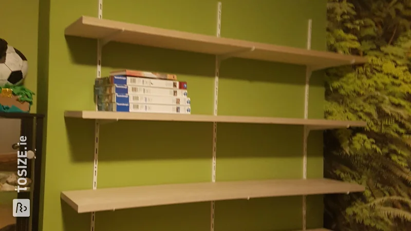 Custom bookcases made of strong plywood birch, by Benny