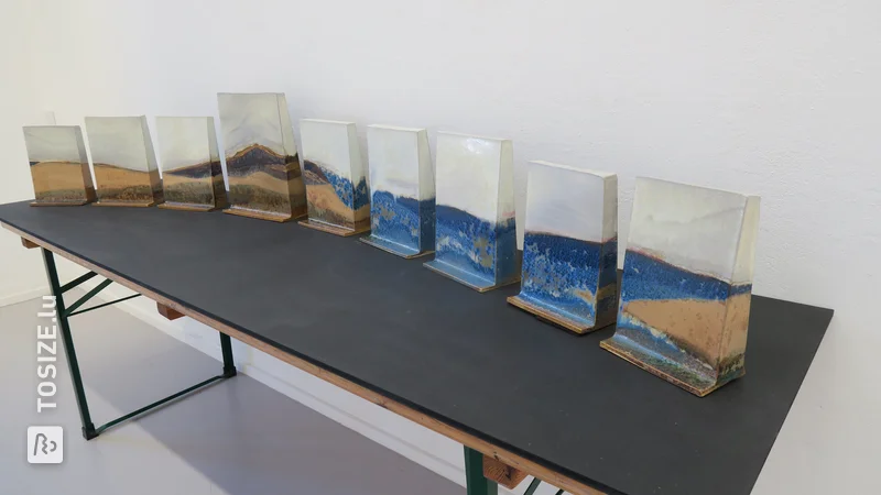 Surface pour la pièce « Paysage caché », T229, céramique, par Iet