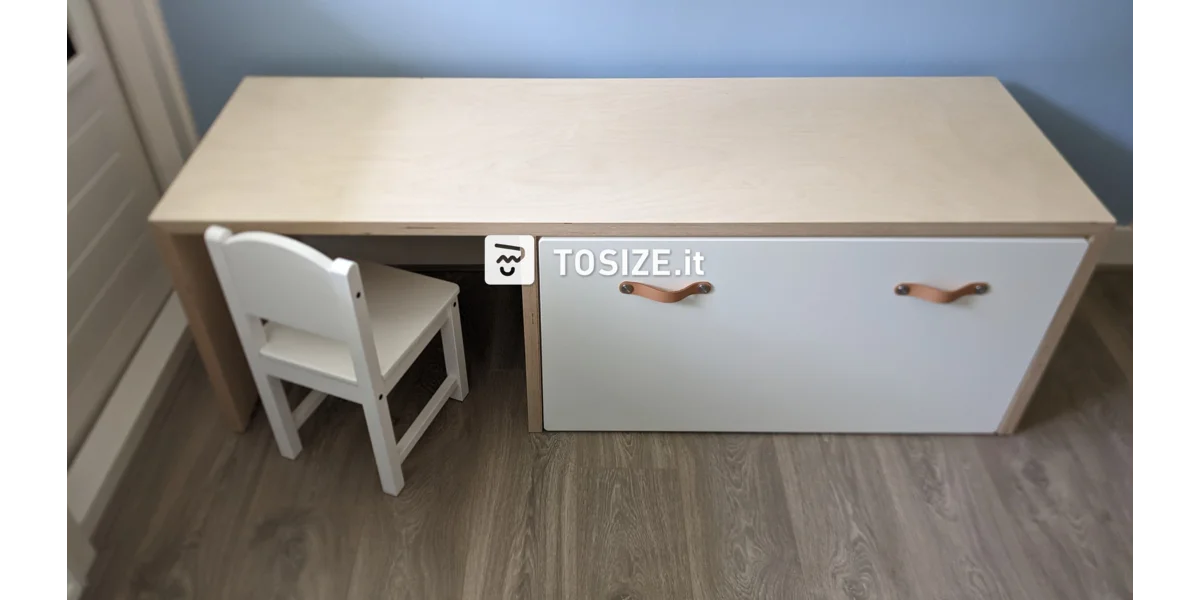 MakeThisMine Sedia Personalizzata Per Bambini IKEA LATT - Legno Righe E Stelle Arcobaleno Con Nome Inciso