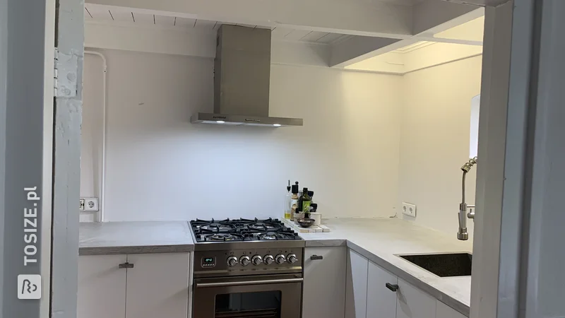 Custom birch plywood fronts for an IKEA kitchen, by Laura