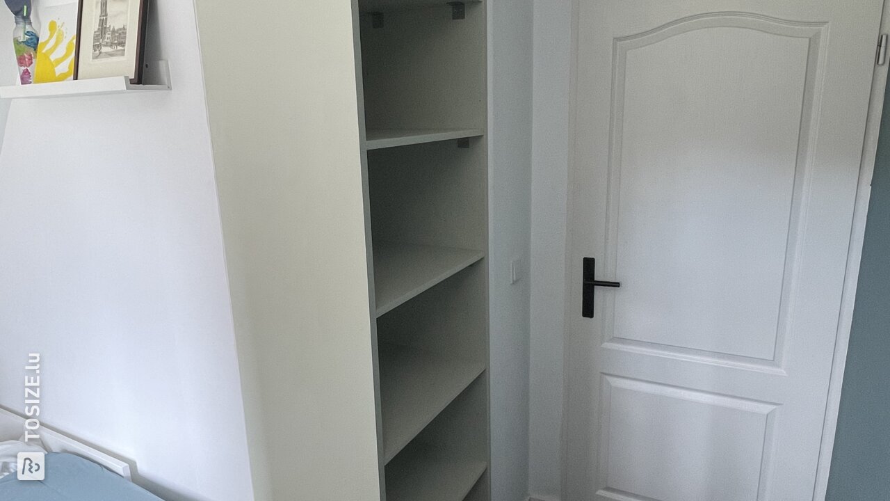 Making your own dense storage cupboard for extra storage space, by Paulien