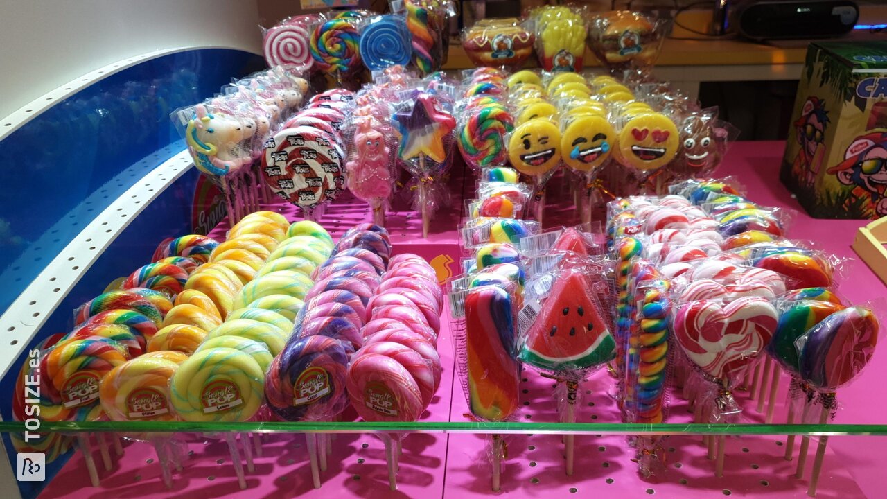 Expositor para piruletas de abedul Multiplex, de Candy Delicious