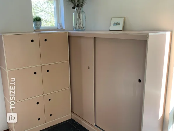 Custom wardrobe and shoe cabinet, by Wim