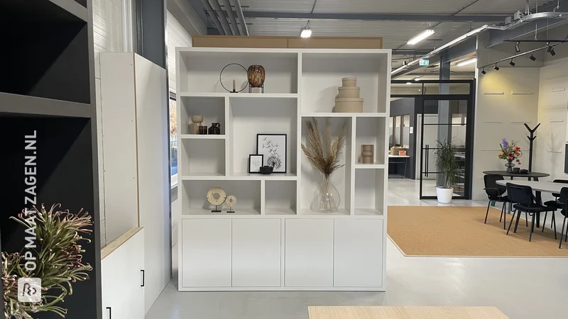 Sleek, white custom cupboard, inspired by Marjolein and Daniëlle