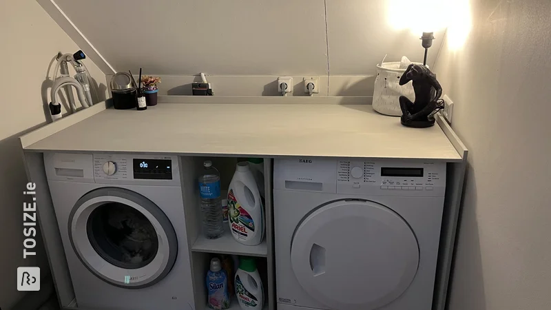 Make your own washing machine conversion from moisture-resistant MDF, by Chantal
