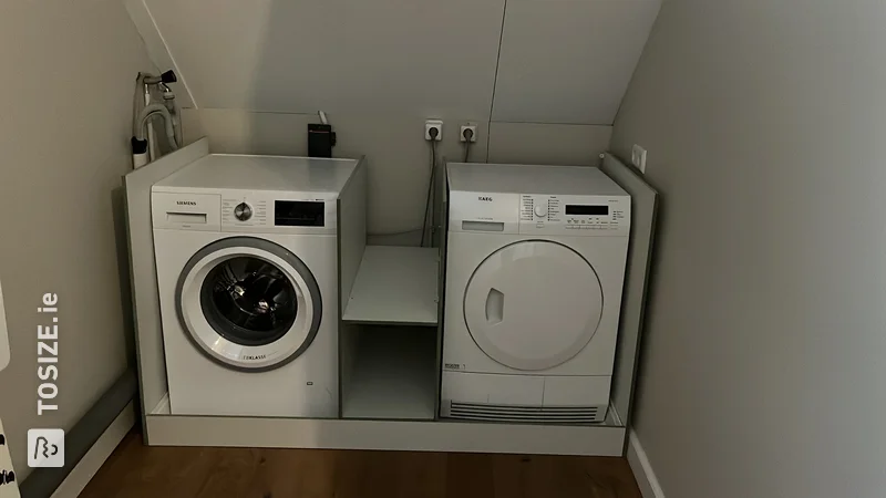 Make your own washing machine conversion from moisture-resistant MDF, by Chantal