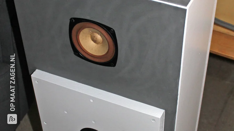 A loudspeaker after Jean Hiraga made of sawn MDF, by Stefan