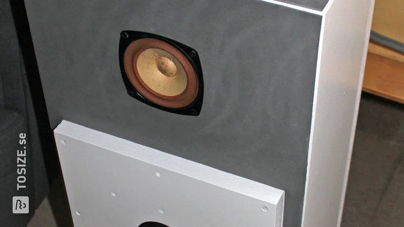 A loudspeaker after Jean Hiraga made of sawn MDF, by Stefan