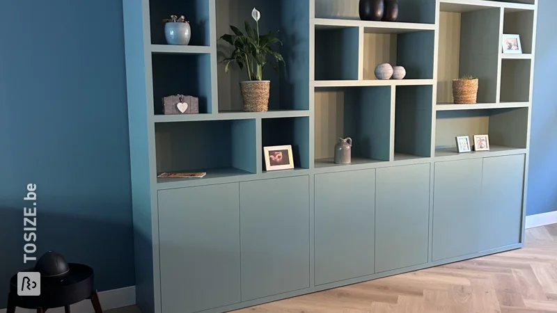 A TOSIZE Furniture cupboard custom painted in petrol, by Jinny