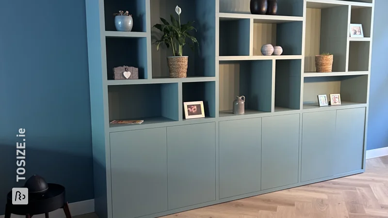 A TOSIZE Furniture cupboard custom painted in petrol, by Jinny