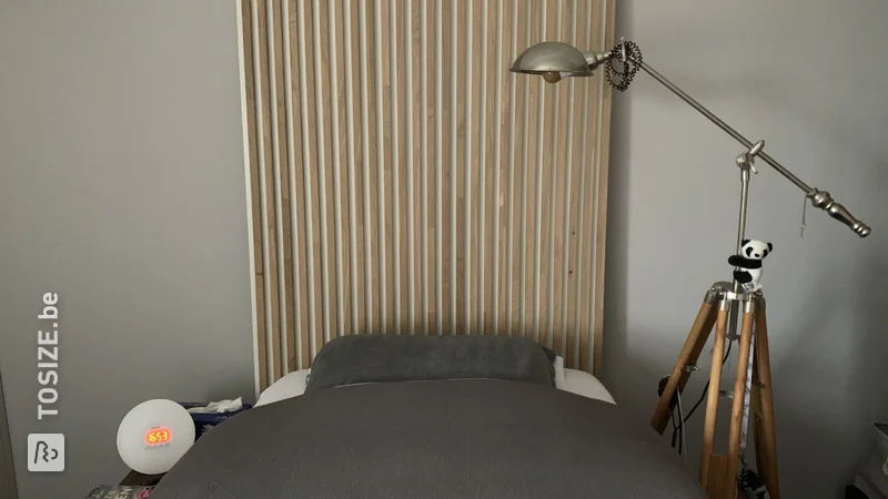 DIY : Fabriquer sa tête de lit en lattes de chêne, par Mariëlle