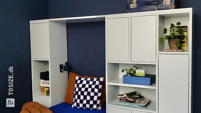 Sturdy cupboard conversion with storage space around a bed, by StyleStek