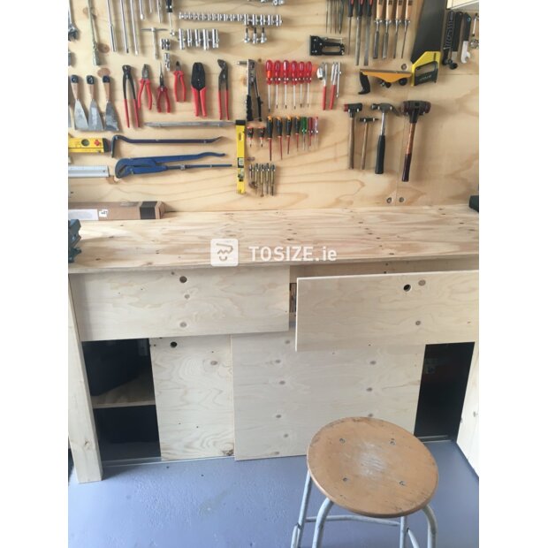 Cupboard Wall With Integrated Workbench Tosize Ie