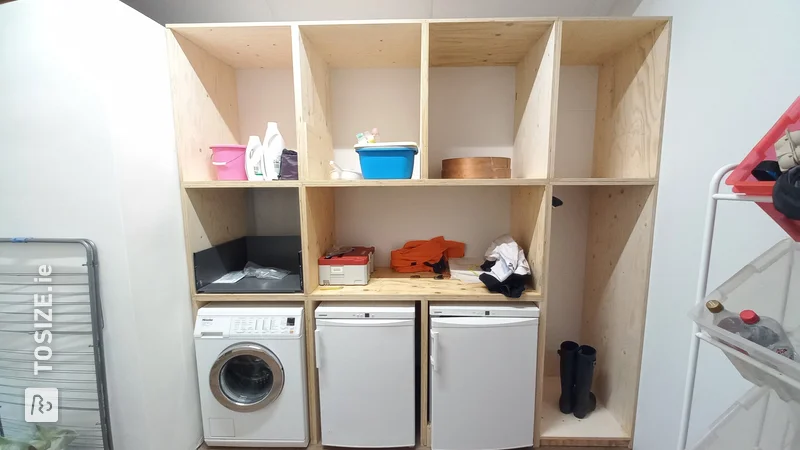 A spacious homemade cupboard for the utility room, by Danny